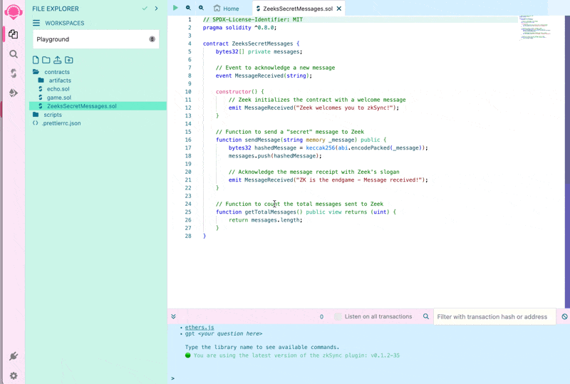 Enable ZKsync plugin in Remix